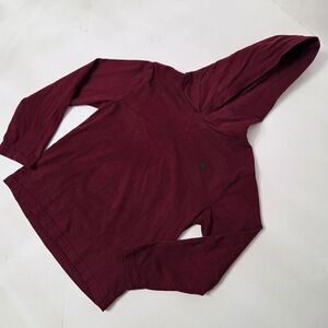 Polo Ralph Lauren Boys Hooded Shirt Long Sleeve Pullover Burgundy Size 6
